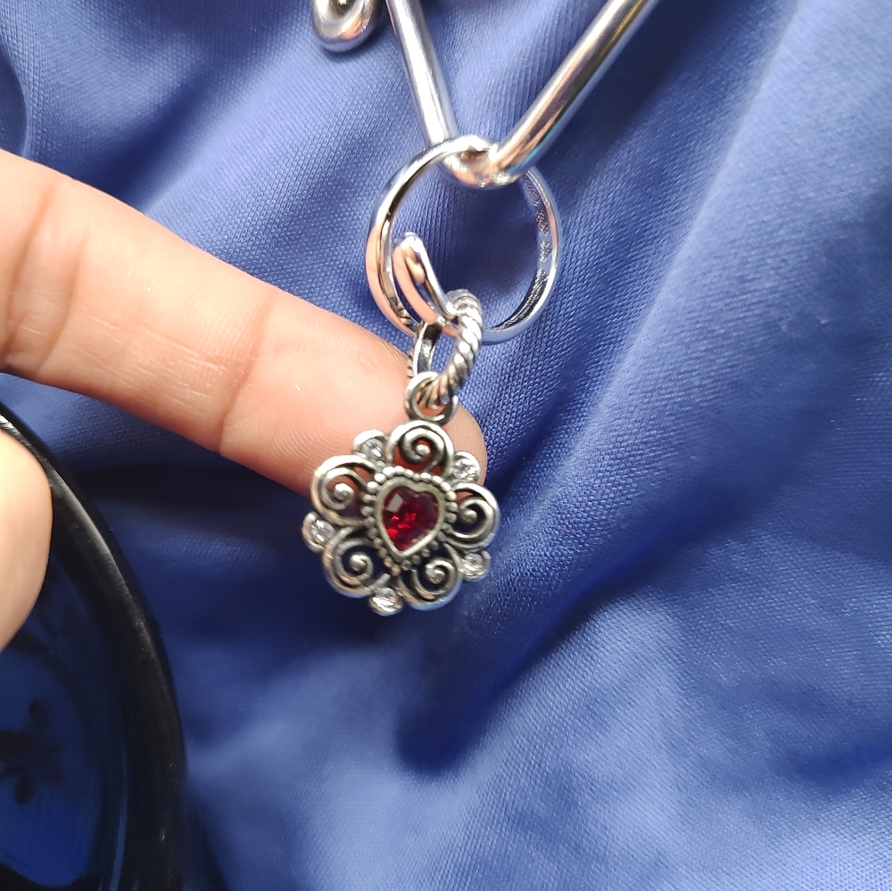 Brighton Charm July Ruby Red Heart Birthstone Cha… - image 2